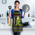 Brunei Christmas Apron with Traditional Santa Gift Basket and Black Yellow Red Holiday Pattern - Wonder Print Shop