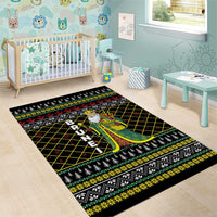 Brunei Christmas Area Rug with Traditional Santa Gift Basket and Black Yellow Red Holiday Pattern - Wonder Print Shop