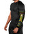 Brunei Christmas Arm Sleeves with Traditional Santa Gift Basket and Black Yellow Red Holiday Pattern - Wonder Print Shop