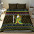 Brunei Christmas Bedding Set with Traditional Santa Gift Basket and Black Yellow Red Holiday Pattern - Wonder Print Shop