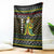 Brunei Christmas Blanket with Traditional Santa Gift Basket and Black Yellow Red Holiday Pattern - Wonder Print Shop