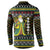 Brunei Christmas Button Sweatshirt with Traditional Santa Gift Basket and Black Yellow Red Holiday Pattern - Wonder Print Shop