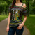 Brunei Christmas Cross Shoulder Shirt with Traditional Santa Gift Basket and Black Yellow Red Holiday Pattern - Wonder Print Shop