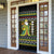 Brunei Christmas Door Cover with Traditional Santa Gift Basket and Black Yellow Red Holiday Pattern - Wonder Print Shop