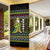 Brunei Christmas Door Cover with Traditional Santa Gift Basket and Black Yellow Red Holiday Pattern - Wonder Print Shop