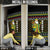 Brunei Christmas Door Cover with Traditional Santa Gift Basket and Black Yellow Red Holiday Pattern - Wonder Print Shop