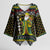 Brunei Christmas Kimono Sleeve Blouse with Traditional Santa Gift Basket and Black Yellow Red Holiday Pattern - Wonder Print Shop