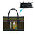 Brunei Christmas Leather Bag with Traditional Santa Gift Basket and Black Yellow Red Holiday Pattern - Wonder Print Shop