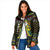 Brunei Christmas Padded Jacket with Traditional Santa Gift Basket and Black Yellow Red Holiday Pattern - Wonder Print Shop