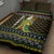 Brunei Christmas Quilt Bed Set with Traditional Santa Gift Basket and Black Yellow Red Holiday Pattern - Wonder Print Shop