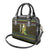 Brunei Christmas Shoulder Handbag with Traditional Santa Gift Basket and Black Yellow Red Holiday Pattern - Wonder Print Shop