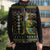Brunei Christmas Sleeveless Puffer Jacket with Traditional Santa Gift Basket and Black Yellow Red Holiday Pattern - Wonder Print Shop