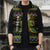 Brunei Christmas Sleeveless Puffer Jacket with Traditional Santa Gift Basket and Black Yellow Red Holiday Pattern - Wonder Print Shop