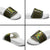 Brunei Christmas Slide Sandals with Traditional Santa Gift Basket and Black Yellow Red Holiday Pattern - Wonder Print Shop
