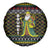 Brunei Christmas Spare Tire Cover with Traditional Santa Gift Basket and Black Yellow Red Holiday Pattern - Wonder Print Shop