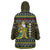 Brunei Christmas Wearable Blanket Hoodie with Traditional Santa Gift Basket and Black Yellow Red Holiday Pattern - Wonder Print Shop
