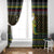 Brunei Christmas Window Curtain with Traditional Santa Gift Basket and Black Yellow Red Holiday Pattern - Wonder Print Shop