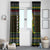 Brunei Christmas Window Curtain with Traditional Santa Gift Basket and Black Yellow Red Holiday Pattern - Wonder Print Shop