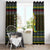 Brunei Christmas Window Curtain with Traditional Santa Gift Basket and Black Yellow Red Holiday Pattern - Wonder Print Shop