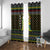 Brunei Christmas Window Curtain with Traditional Santa Gift Basket and Black Yellow Red Holiday Pattern - Wonder Print Shop