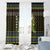 Brunei Christmas Window Curtain with Traditional Santa Gift Basket and Black Yellow Red Holiday Pattern - Wonder Print Shop
