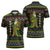 Brunei Christmas Zipper Polo Shirt with Traditional Santa Gift Basket and Black Yellow Red Holiday Pattern - Wonder Print Shop