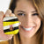 Brunei Christmas AirPods Case with Cartoon Monkey Santa Hat Candy Cane and Yellow Black Flag Pattern - Wonder Print Shop