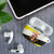 Brunei Christmas AirPods Case with Cartoon Monkey Santa Hat Candy Cane and Yellow Black Flag Pattern - Wonder Print Shop