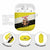 Brunei Christmas AirPods Case with Cartoon Monkey Santa Hat Candy Cane and Yellow Black Flag Pattern - Wonder Print Shop