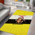 Brunei Christmas Area Rug with Cartoon Monkey Santa Hat Candy Cane and Yellow Black Flag Pattern - Wonder Print Shop
