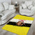 Brunei Christmas Area Rug with Cartoon Monkey Santa Hat Candy Cane and Yellow Black Flag Pattern - Wonder Print Shop