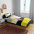Brunei Christmas Bedding Set with Cartoon Monkey Santa Hat Candy Cane and Yellow Black Flag Pattern - Wonder Print Shop