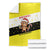 Brunei Christmas Blanket with Cartoon Monkey Santa Hat Candy Cane and Yellow Black Flag Pattern - Wonder Print Shop