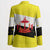 Brunei Christmas Blazer with Cartoon Monkey Santa Hat Candy Cane and Yellow Black Flag Pattern - Wonder Print Shop