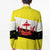 Brunei Christmas Blazer with Cartoon Monkey Santa Hat Candy Cane and Yellow Black Flag Pattern - Wonder Print Shop