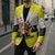 Brunei Christmas Blazer with Cartoon Monkey Santa Hat Candy Cane and Yellow Black Flag Pattern - Wonder Print Shop