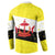 Brunei Christmas Button Sweatshirt with Cartoon Monkey Santa Hat Candy Cane and Yellow Black Flag Pattern - Wonder Print Shop