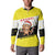 Brunei Christmas Button Sweatshirt with Cartoon Monkey Santa Hat Candy Cane and Yellow Black Flag Pattern - Wonder Print Shop
