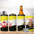 Brunei Christmas 4 in 1 Can Cooler Tumbler with Cartoon Monkey Santa Hat Candy Cane and Yellow Black Flag Pattern - Wonder Print Shop