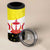 Brunei Christmas 4 in 1 Can Cooler Tumbler with Cartoon Monkey Santa Hat Candy Cane and Yellow Black Flag Pattern - Wonder Print Shop
