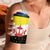 Brunei Christmas 4 in 1 Can Cooler Tumbler with Cartoon Monkey Santa Hat Candy Cane and Yellow Black Flag Pattern - Wonder Print Shop