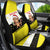 Brunei Christmas Car Seat Cover with Cartoon Monkey Santa Hat Candy Cane and Yellow Black Flag Pattern - Wonder Print Shop