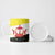 Brunei Christmas Ceramic Mug with Cartoon Monkey Santa Hat Candy Cane and Yellow Black Flag Pattern - Wonder Print Shop