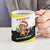 Brunei Christmas Ceramic Mug with Cartoon Monkey Santa Hat Candy Cane and Yellow Black Flag Pattern - Wonder Print Shop