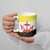 Brunei Christmas Ceramic Mug with Cartoon Monkey Santa Hat Candy Cane and Yellow Black Flag Pattern - Wonder Print Shop