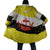 Brunei Christmas Cloak with Cartoon Monkey Santa Hat Candy Cane and Yellow Black Flag Pattern - Wonder Print Shop