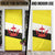 Brunei Christmas Door Cover with Cartoon Monkey Santa Hat Candy Cane and Yellow Black Flag Pattern - Wonder Print Shop