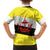 Brunei Christmas Family Matching Puletasi and Hawaiian Shirt with Cartoon Monkey Santa Hat Candy Cane and Yellow Black Flag Pattern - Wonder Print Shop