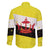 Brunei Christmas Family Matching Puletasi and Hawaiian Shirt with Cartoon Monkey Santa Hat Candy Cane and Yellow Black Flag Pattern - Wonder Print Shop