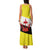 Brunei Christmas Family Matching Tank Maxi Dress and Hawaiian Shirt with Cartoon Monkey Santa Hat Candy Cane and Yellow Black Flag Pattern - Wonder Print Shop